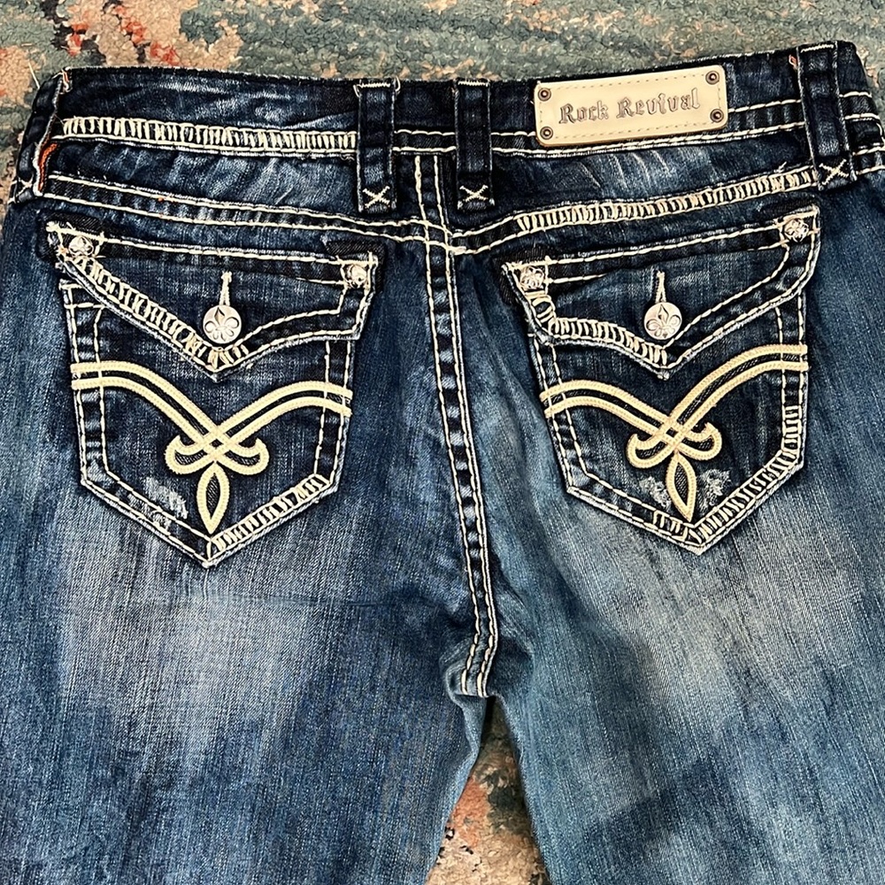 Women’s rock revival jeans, Elaina boot cut 30×33